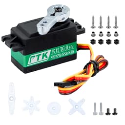 PTK 9715 TG-D Hollow Cup Waterproof Servo Metal Short Body Servo Rock Climbing Bike Drifting Bike RC Helicopter Protocol SR SSR