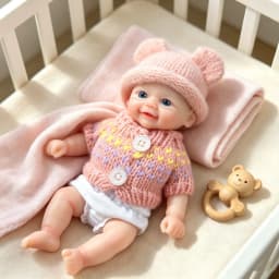 6 Inch Chubby Vivienne All Silicone Reborn Doll Lifelike Soft Solid Silicone Washable Doll Stress-relieving Toys