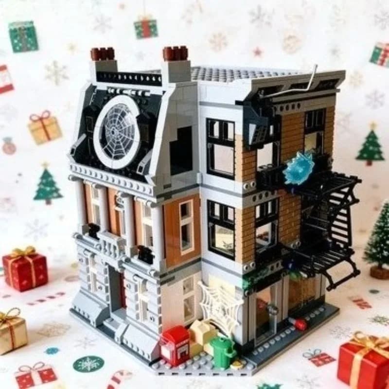 Street View Hero Series Sanctuary Sanctuary Showdown Building Blocks Model Set Particles Suitable for Birthday Gift