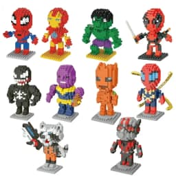 Hero Cartoon Micro Particle Building Blocks Children Assembly Toy Anime Action Figure Boy Girl Kid Gift Cute Toy Building Bricks