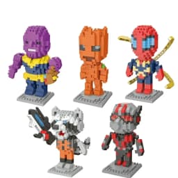 Hero Cartoon Micro Particle Building Blocks Children Assembly Toy Anime Action Figure Boy Girl Kid Gift Cute Toy Building Bricks
