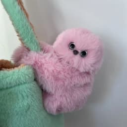 Shy Robot Owl Plush Pendant Cute Stuffed Doll Wristband Bag Hanging Ornament Soft Fluffy Keychain Decorative Accessory
