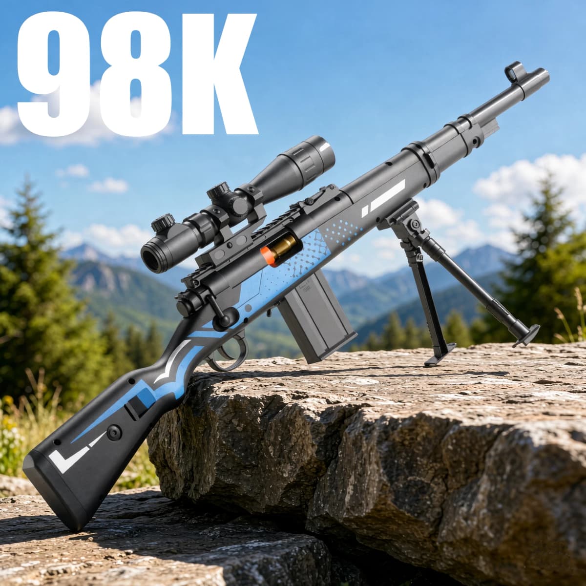 Multiple Models of Safe Shell-Ejecting Soft Bullet Toy Guns 98K&M416, Game Replica Models, Classic Manual Side-Loading
