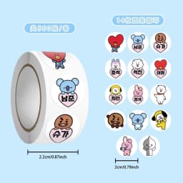 500PCS BT21 Cute Cartoon Stickers KOYA‌ RJ CHIMMY COOKY‌ SHOOKY‌ MANG‌ K-pop Idol Merch for DIY Phone Case Scrapbook Decoration