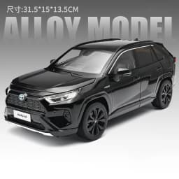 1:18 TOYOTA RAV4 SUV Alloy Car Model Diecasts Metal Off-road Vehicles Car Model High Simulation Collection Kids Gifts Decoration
