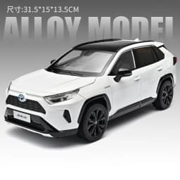1:18 TOYOTA RAV4 SUV Alloy Car Model Diecasts Metal Off-road Vehicles Car Model High Simulation Collection Kids Gifts Decoration