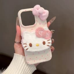 DIY new kawaii cat 3D plush shape mobile phone case suitable for iPhone 17 Pro Max 16 Pro 15 14 13 Plus Air anime cartoon cat