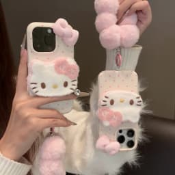DIY new kawaii cat 3D plush shape mobile phone case suitable for iPhone 17 Pro Max 16 Pro 15 14 13 Plus Air anime cartoon cat