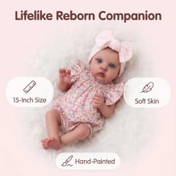 NPK Lifelike 15inch Mikki 3D Painted With Visible Veins Reborn Soft Vinyl Doll Newborn Bebe With Cloth Body