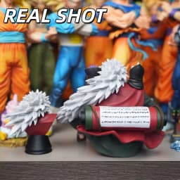 【HY STUDIO】Jiraiya Figure Sitting Pose Shippuden Anime Model Statue Collectible Toy Gift for Fans Decoration