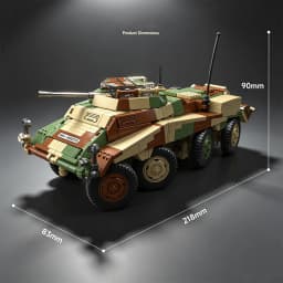 Puma Sd.Kfz.234 Wheeled Armored Reconnaissance Vehicle Building Block Model Kit 8x8 Combat Vehicle Toy