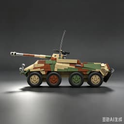 Puma Sd.Kfz.234 Wheeled Armored Reconnaissance Vehicle Building Block Model Kit 8x8 Combat Vehicle Toy