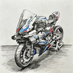 1920PCS MOC Technical M1000RR Motorcycle Building Blocks Collectible Display Motorbike Model Assembly Toy Birthday Gift for Boys