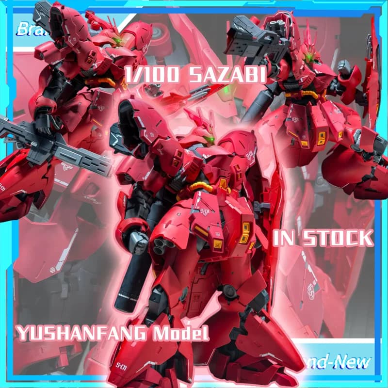 【IN STOCK】YUSHANFANG Model Amplified RG SAZABI Action Figures MSN-04 Anime Figure 1/100 Scale Assembly Model Kit Plastic Toys