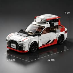 MOC City Series RS6 Ski Edition Towing Set with Caravan & Tow Vehicle – Building Block Toy Model Kit
