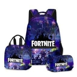 3pcs Fortnite Game Backpack Anime Schoolbag Student Shcool Bags Supplies Cosplay Pencil Bag Kawaii Lunch Bag Birthday Gift
