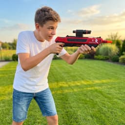 3.0 Upgraded Fun Shooting Salt Gun with Aiming Lens Design, Comfortable and Smooth Trigger Operation Safe Mosquito Repellent Toy