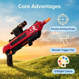 3.0 Upgraded Fun Shooting Salt Gun with Aiming Lens Design, Comfortable and Smooth Trigger Operation Safe Mosquito Repellent Toy