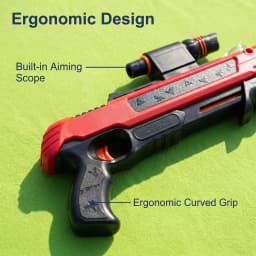 3.0 Upgraded Fun Shooting Salt Gun with Aiming Lens Design, Comfortable and Smooth Trigger Operation Safe Mosquito Repellent Toy