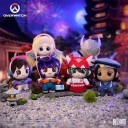 Authentic Overwatch 10th‑Anniversary Plush Doll Keychain Juno Kiriko Mercy Ana D.Va Genji Pendant Collectible Ornament Toy Gift