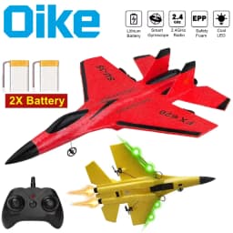 Oike RC Airplane EPP Foam Aircraft Remote Control Plane SU35 Fighter Easy Fly Helicopter Drone with Night Lights Glider Toy Gift