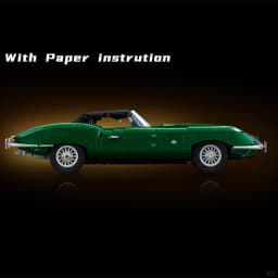 Classic Convertible Sports Car Christmas Toy for Family Decor Gift Building Blocks Bricks 1673pcs Vintage British Roadster Model