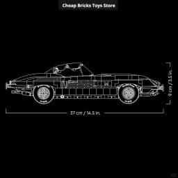 Classic Convertible Sports Car Christmas Toy for Family Decor Gift Building Blocks Bricks 1673pcs Vintage British Roadster Model