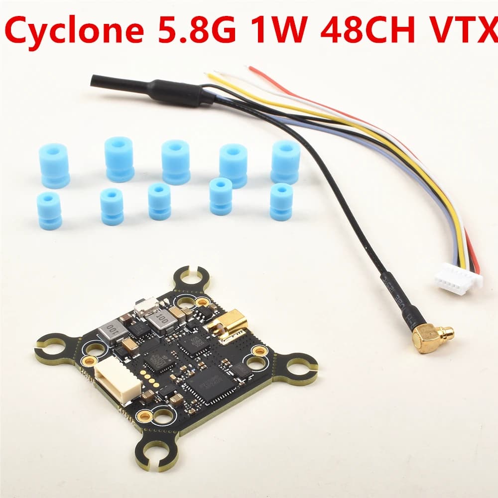 Cyclone 5.8G 1W VTX 5.8G 1.6W 48CH VTX Transmission Input Voltage 7-26V Transmission Power 25/100/200/400/1000mW