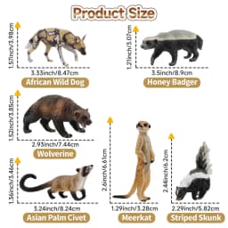 Toymany Simulation Carnivore Wildlife Animal Model Toy Mini Figures Dolls Action Figurines Toys Children Gift Cake Decoration