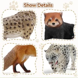 Toymany Simulation Carnivore Wildlife Animal Model Toy Mini Figures Dolls Action Figurines Toys Children Gift Cake Decoration