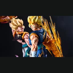 JT Statue 40cm/15.75inch Dragon Ball Z Vegetto Figure 3 Heads Replace Super Saiyan Action Figures Collection Model Toys Gifts
