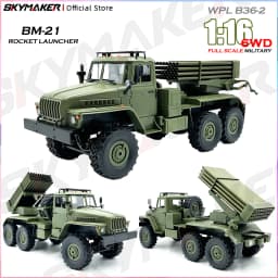WPL B36 B36-2 B36-3 6WD RC Car 1:16 Full Scale Military Transport Vehicle Model Six Wheel Drive Climbing Off-Road RC Truck Toys