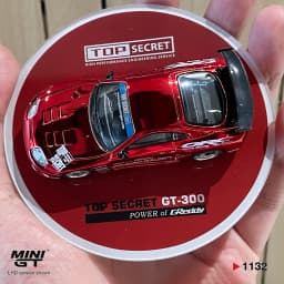 In Stock Ready To Ship MiniGT 1132 1:64 Toyota Supra MK4 Top Secret GT-300 Chrome Red LHD Diecast Model Car