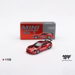 In Stock Ready To Ship MiniGT 1132 1:64 Toyota Supra MK4 Top Secret GT-300 Chrome Red LHD Diecast Model Car