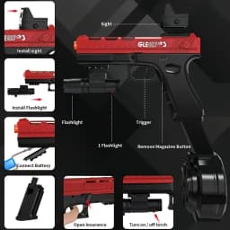 Automatic Shooting Airsoft Pistol Toy Gun Hydrogel Electric Paintball Gun for Adults Boys Outdoor Cs Shooting Gamehoot