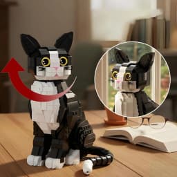 Model Assembly Kit Cat Figurine Cat-shaped Set Specially Designed for Animal Lovers As An Immersive Assembly Kit Suitable for Use As A Decorative Item on The Living Room Table