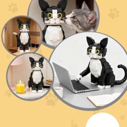 Model Assembly Kit Cat Figurine Cat-shaped Set Specially Designed for Animal Lovers As An Immersive Assembly Kit Suitable for Use As A Decorative Item on The Living Room Table
