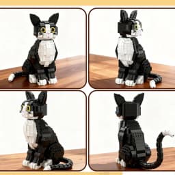 Model Assembly Kit Cat Figurine Cat-shaped Set Specially Designed for Animal Lovers As An Immersive Assembly Kit Suitable for Use As A Decorative Item on The Living Room Table