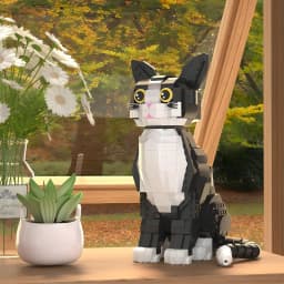 Model Assembly Kit Cat Figurine Cat-shaped Set Specially Designed for Animal Lovers As An Immersive Assembly Kit Suitable for Use As A Decorative Item on The Living Room Table