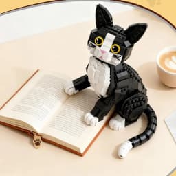 Model Assembly Kit Cat Figurine Cat-shaped Set Specially Designed for Animal Lovers As An Immersive Assembly Kit Suitable for Use As A Decorative Item on The Living Room Table