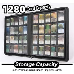 Premium 20 Pocket Card Binder –1280 Collection Binder Folder Card Album Card Holder Fit for TCG & Sports Cards. Collector's Drea