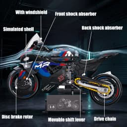 Technical Simulation 1000 RR V4R Racing Motorcycle Building Blocks Bricks Model City High-tech Motorbike Toys For Boys Gifts
