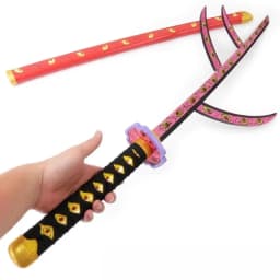 104cm Demon Slayer Kokushibo Katana Anime Kimetsu No Yaiba Cosplay Prop Ninja Real Size Japanese Katana Samurai Sword Wood Toy