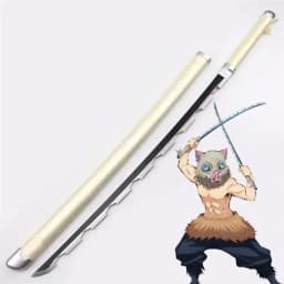 104cm Demon Slayer Kokushibo Katana Anime Kimetsu No Yaiba Cosplay Prop Ninja Real Size Japanese Katana Samurai Sword Wood Toy