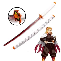 104cm Demon Slayer Kokushibo Katana Anime Kimetsu No Yaiba Cosplay Prop Ninja Real Size Japanese Katana Samurai Sword Wood Toy