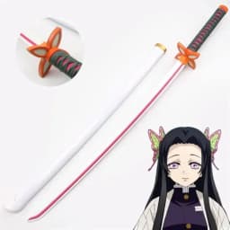 104cm Demon Slayer Kokushibo Katana Anime Kimetsu No Yaiba Cosplay Prop Ninja Real Size Japanese Katana Samurai Sword Wood Toy
