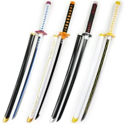 40inch Demon Slayer Katana Anime Kimetsu No Yaiba Cosplay Prop Wood Sword Real Size Japanese Katana Original Samurai Sabre Gift