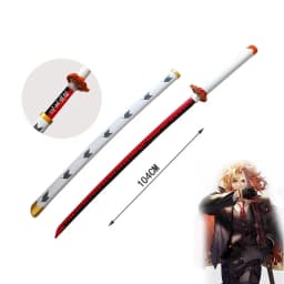 40inch Demon Slayer Katana Anime Kimetsu No Yaiba Cosplay Prop Wood Sword Real Size Japanese Katana Original Samurai Sabre Gift