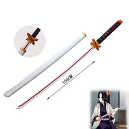 40inch Demon Slayer Katana Anime Kimetsu No Yaiba Cosplay Prop Wood Sword Real Size Japanese Katana Original Samurai Sabre Gift