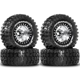 1.9'' Rock Crawler Tires and Wheel OD 95mm/3.74'' (4PCS) For 1/12 RC Crawler MJX H12Y+ H12P Upgrade Replacement Tires